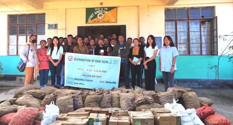 FOCUS-Nagaland funded by IFAD distributed Rabi seeds to all 30 project villages under Longleng district on November 16 and 17. (DIPR Photo)